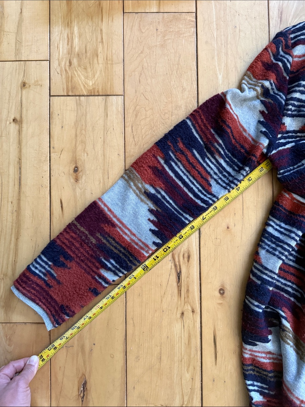 Lucky Brand Rust Multi Patterned Open-Front Cardigan - Picture 6 of 7